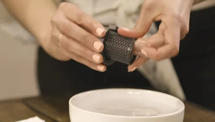 Rinse thoroughly to remove soap and debris. Shake off excess water.