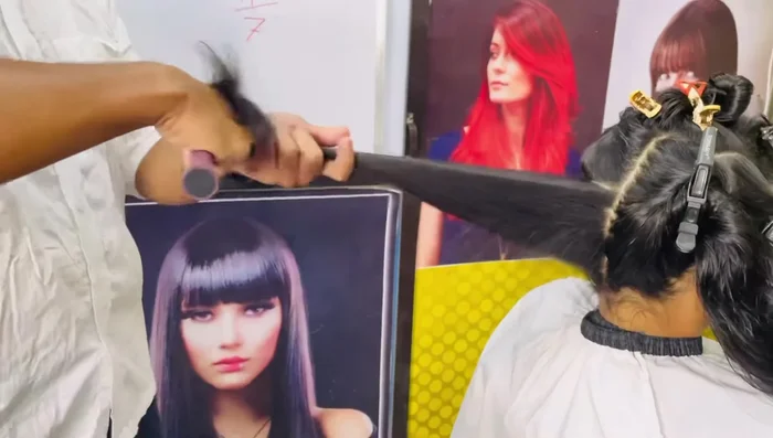 Final Brushing: Brush the hair two to three more times to refine the shape and ensure smoothness.