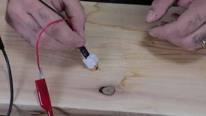 Connect to a power supply (5 amps worked well in this example).