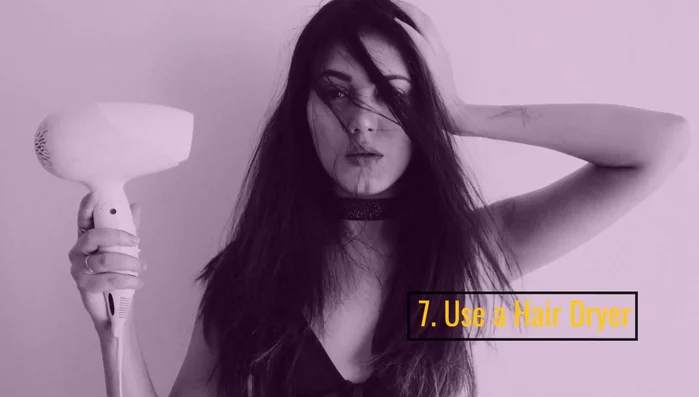 Gently wipe away loosened hairspray.