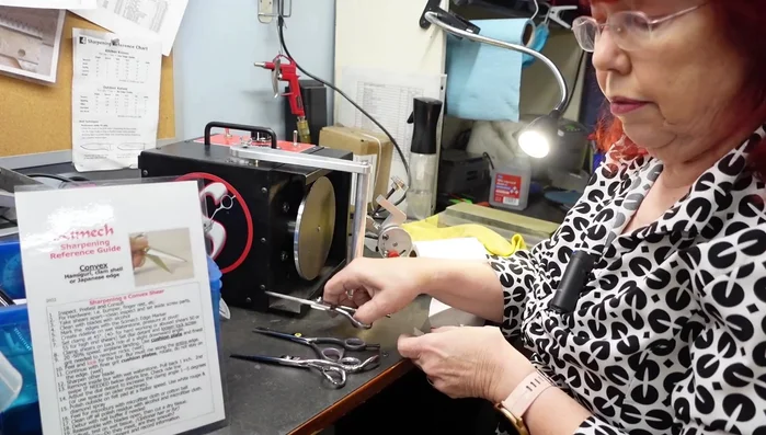 Inspect, pre-test, and consult with the client about the condition of the shears.