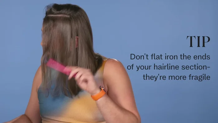 For the hairline, use smaller sections to add volume.