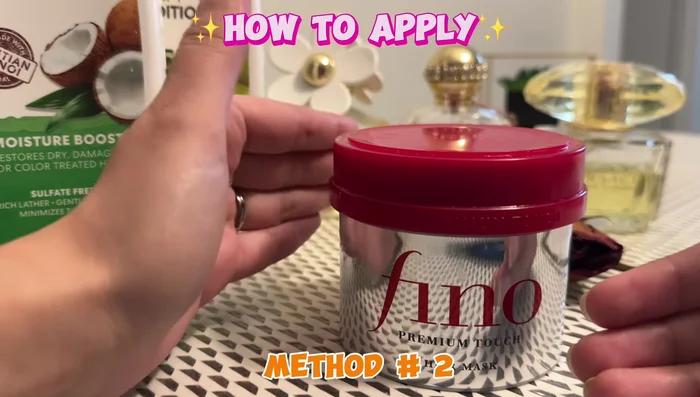 Apply the hair mask, ensuring even distribution with a hair comb.