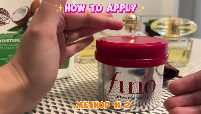 Apply the hair mask, ensuring even distribution with a hair comb.