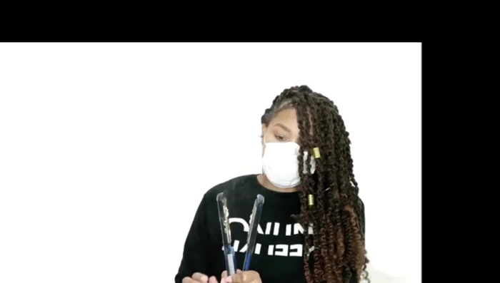 Wrap the flat iron in aluminum foil and let it sit for 5-10 minutes.