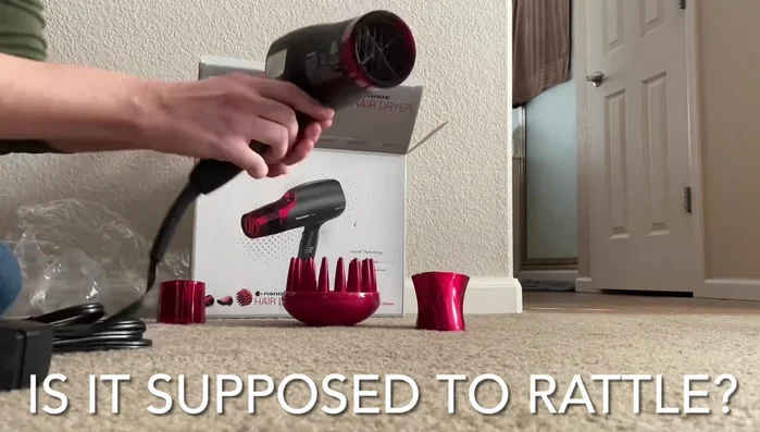 Unboxing a new hair dryer