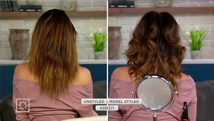 Before and after hair styling