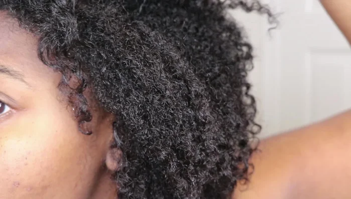Moisturized, defined, clumped curls after hair mask.