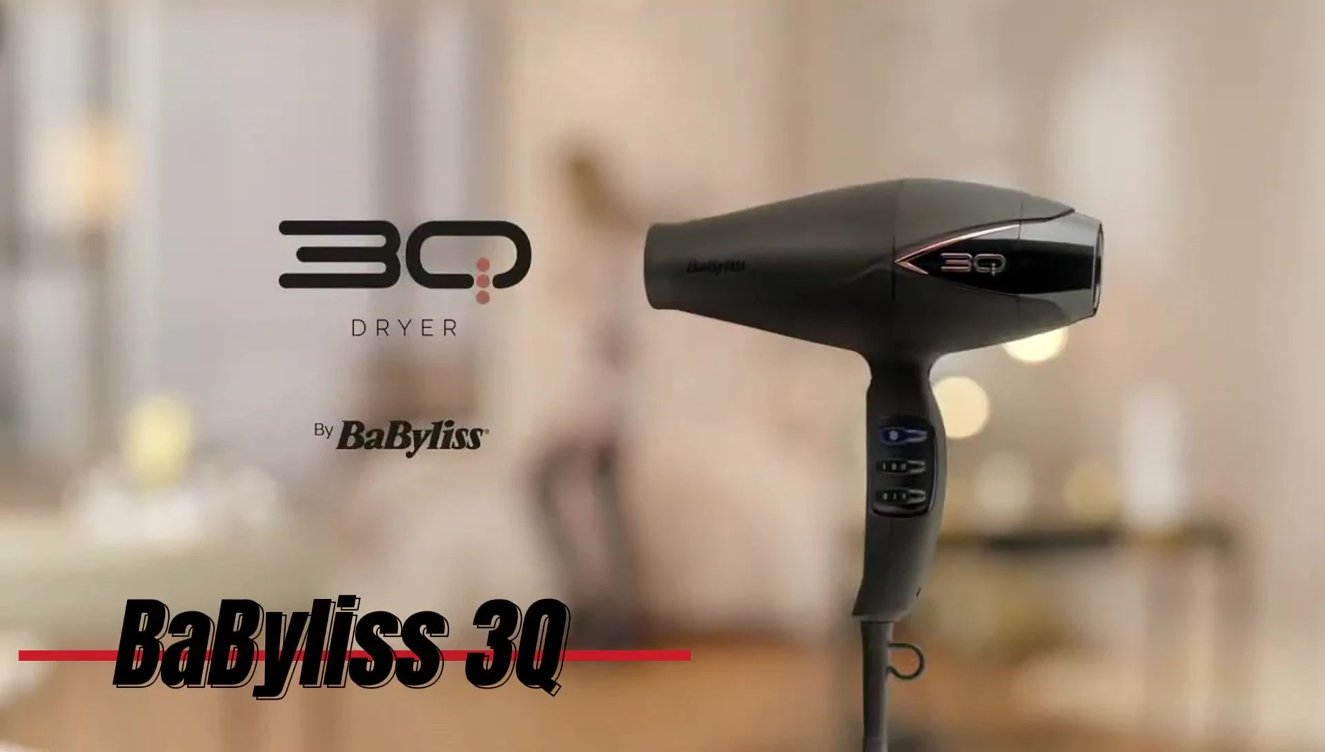 Babyliss 3Q hair dryer, lightweight design