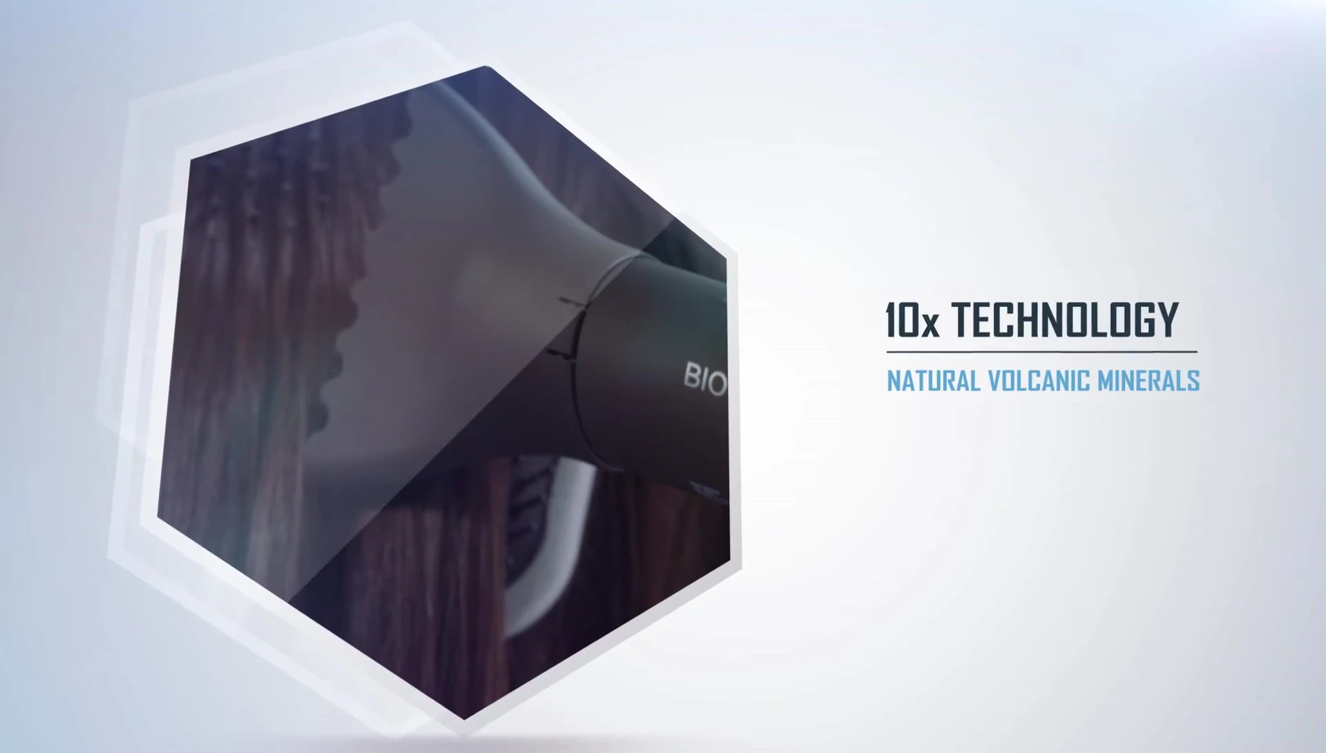 Hair dryer with volcanic minerals technology