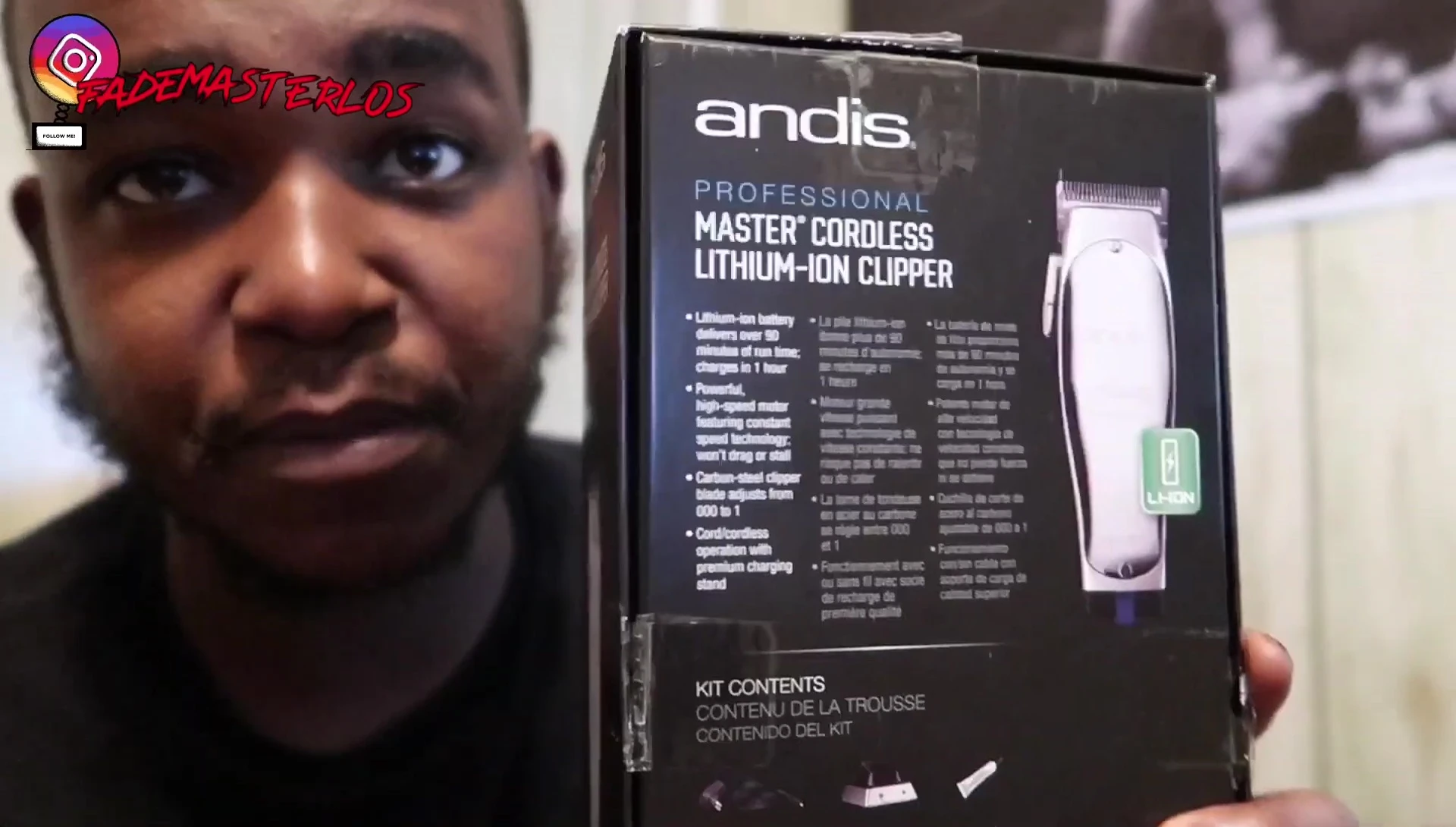 Fademasterlos cordless lithium-ion clipper box