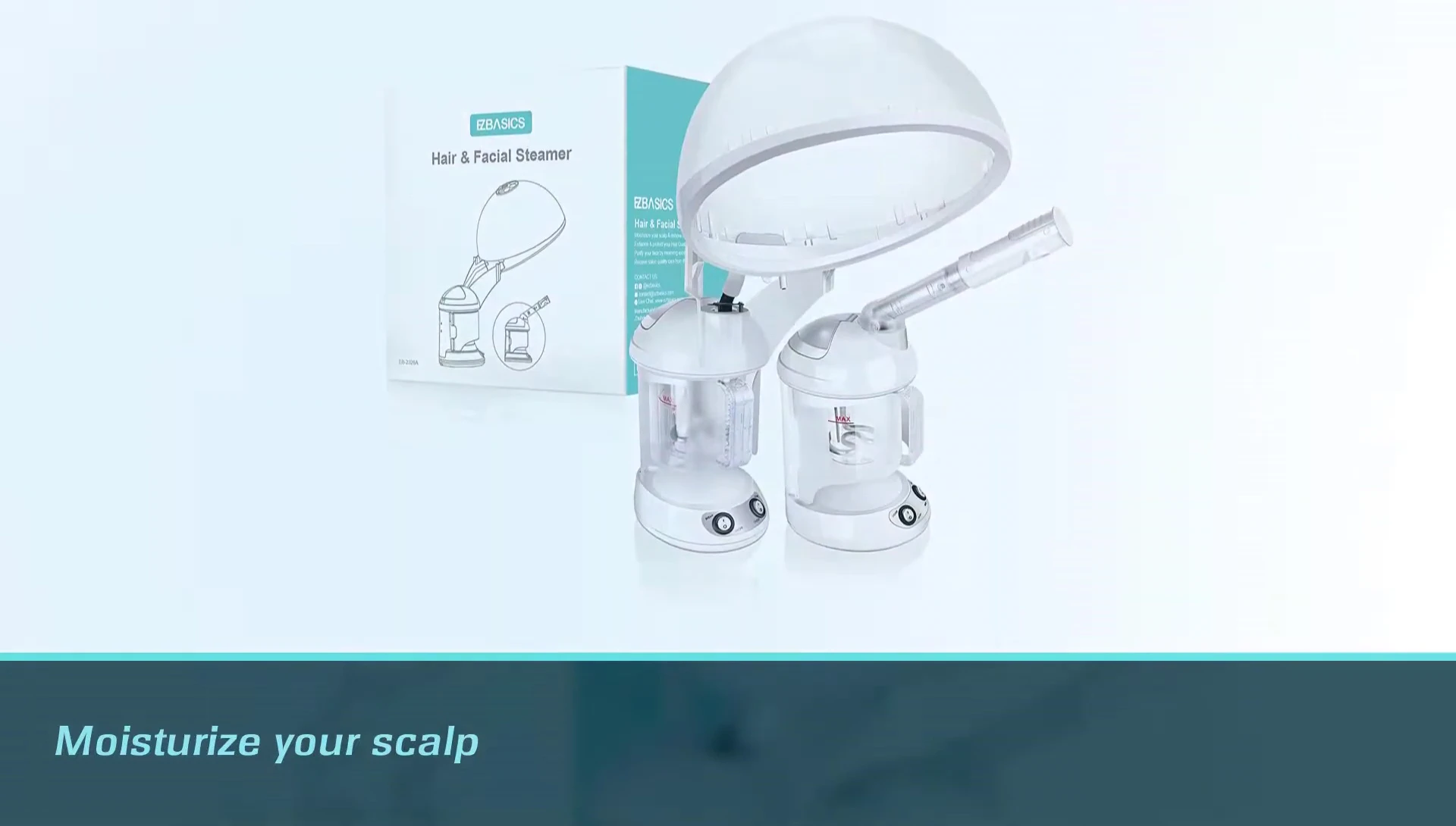 Close-up of the Easy Basics steamer in use