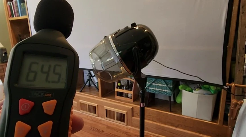Noise level test of stand dryer
