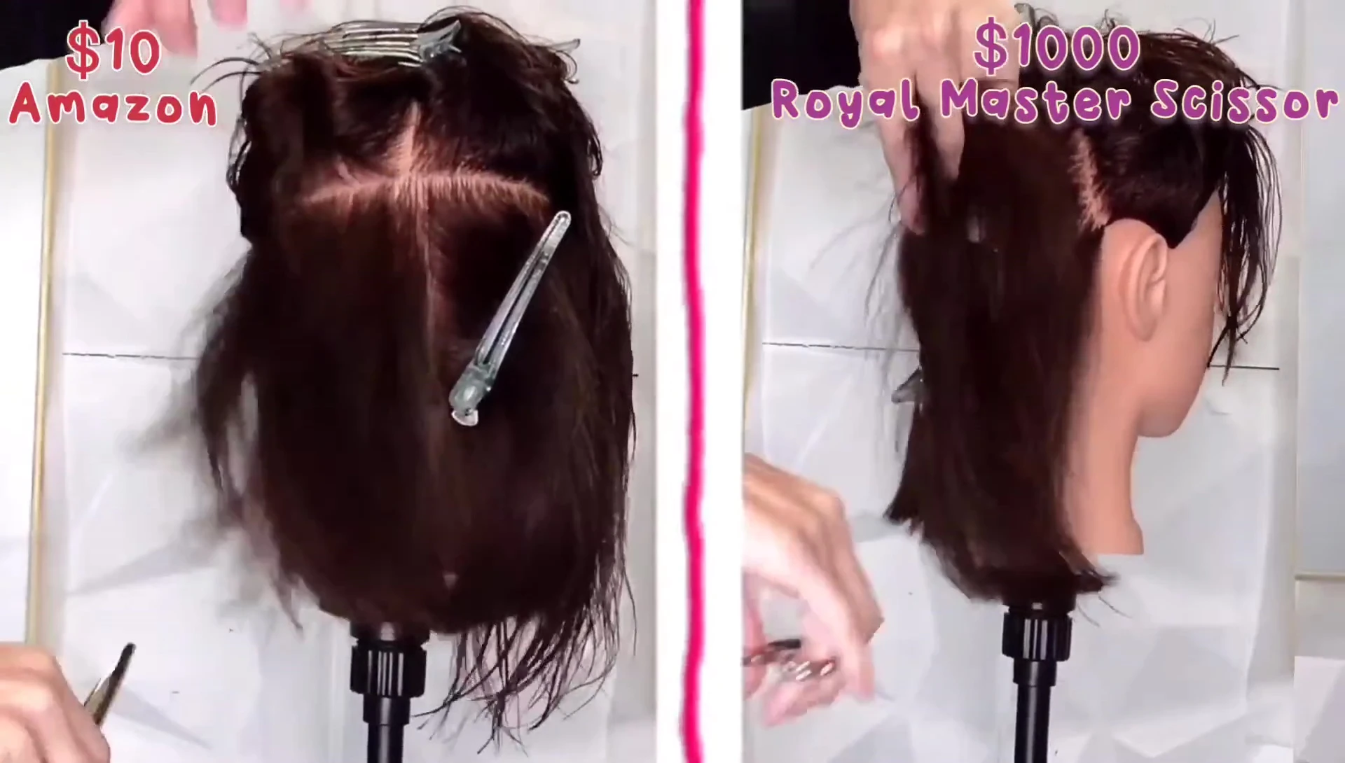 Hair thinning: $10 vs $1000 scissors