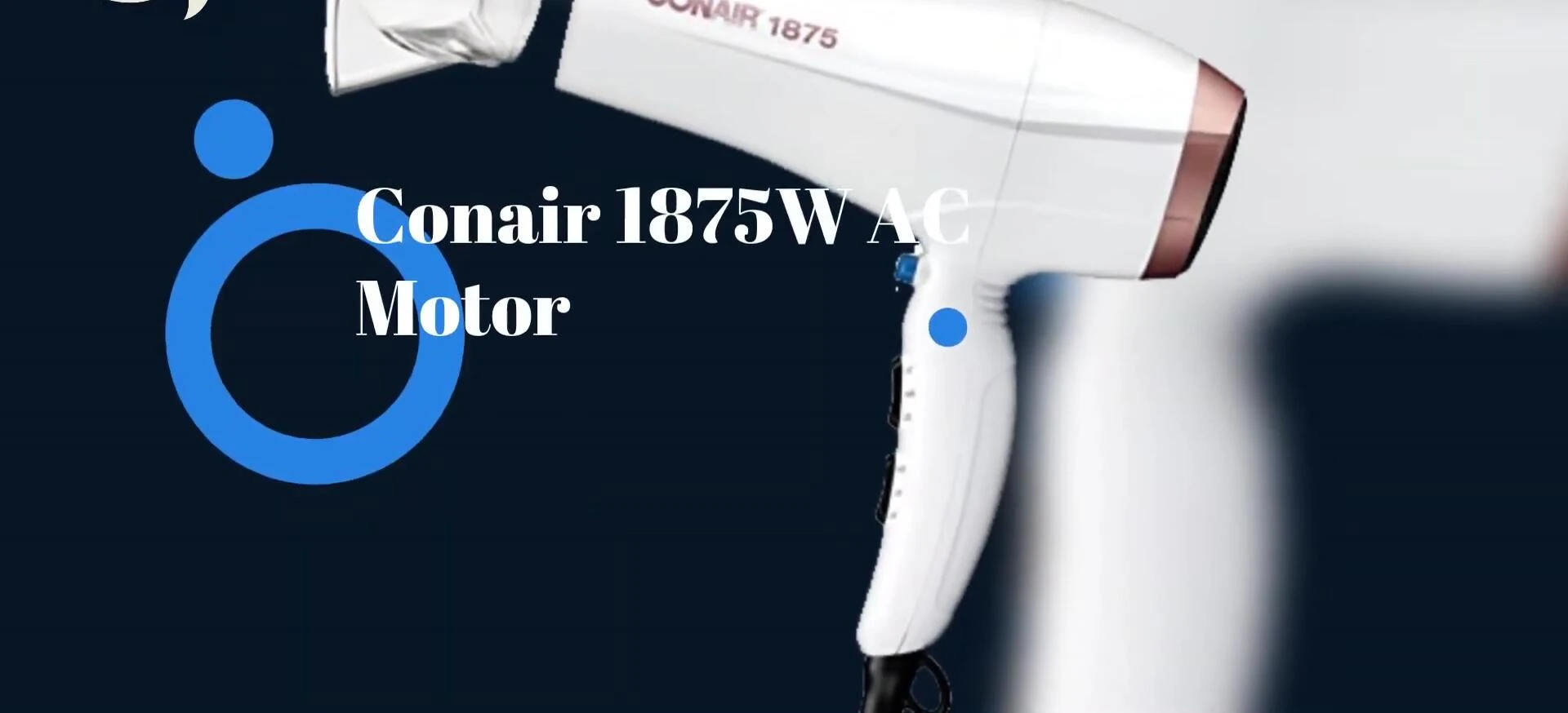 The Conair 1875W AC Motor hair dryer.