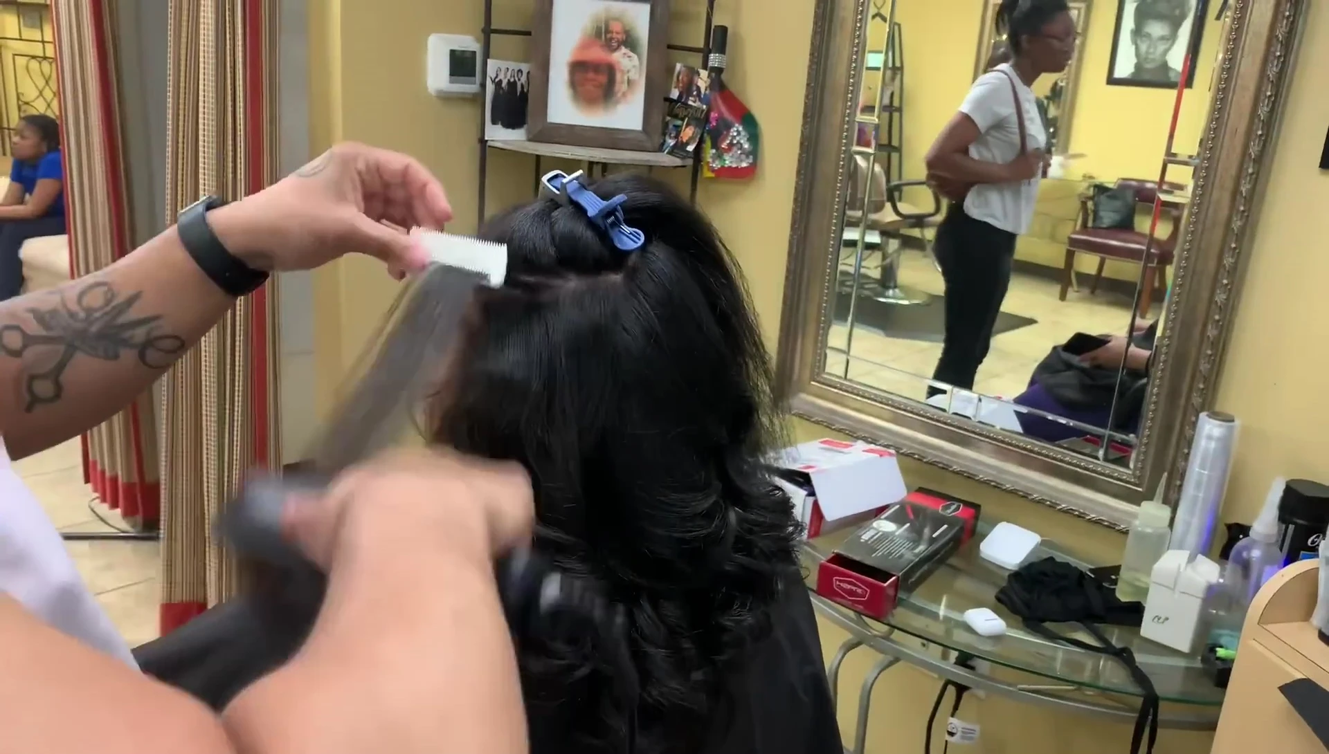 A happy customer showing off the curls.