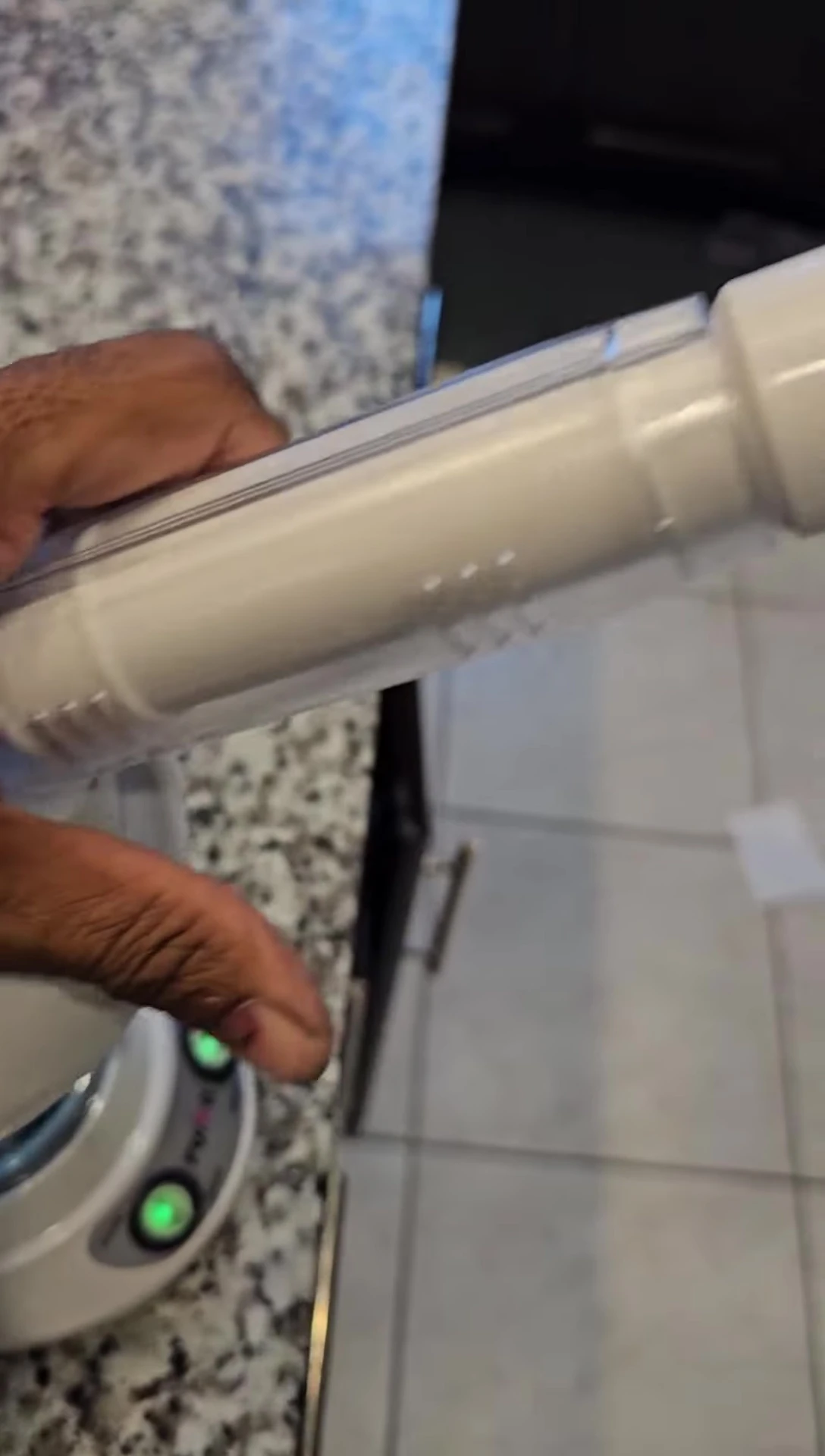 Close-up of the aroma therapy slot