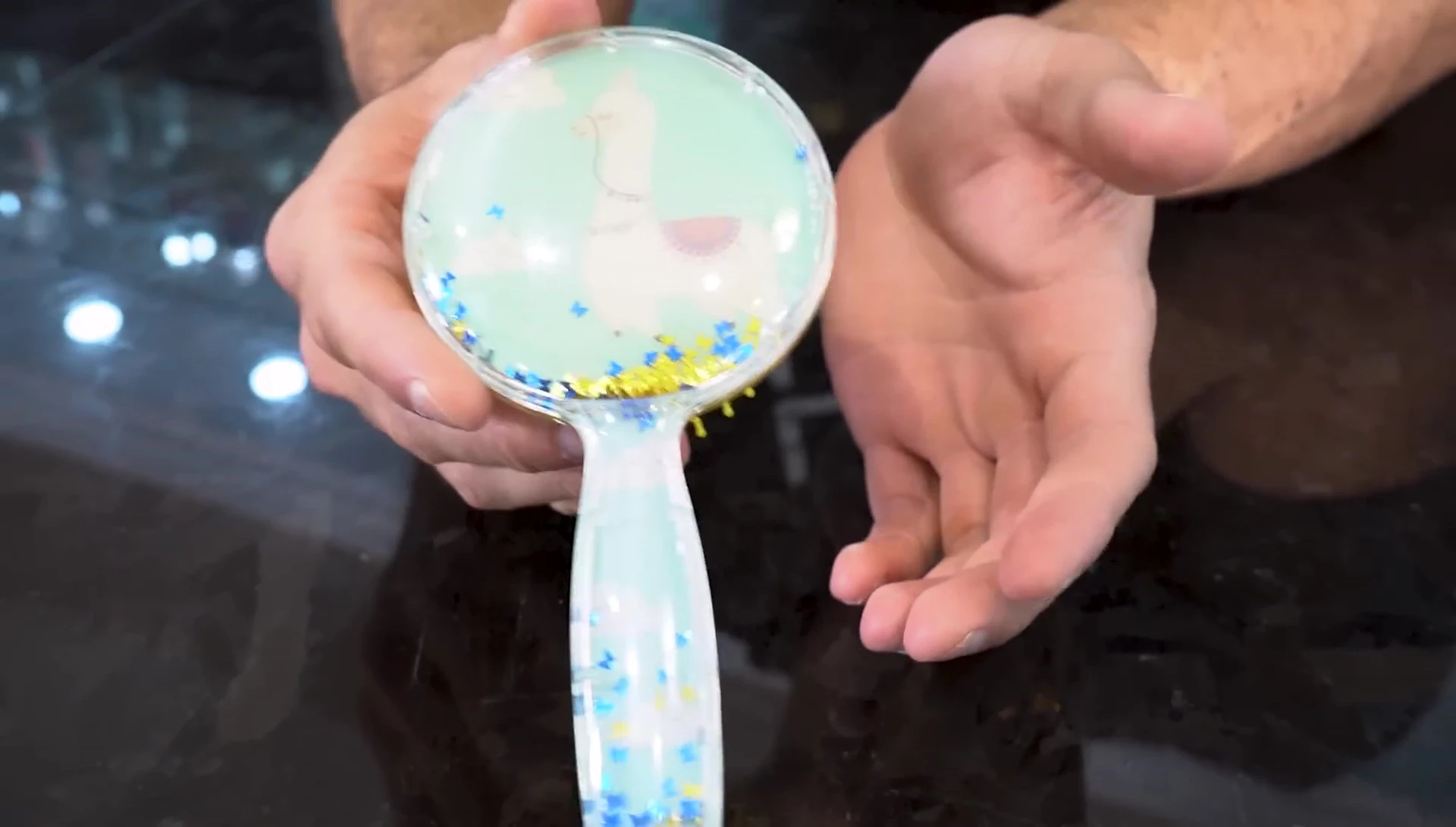 Close-up of the $1 llama brush