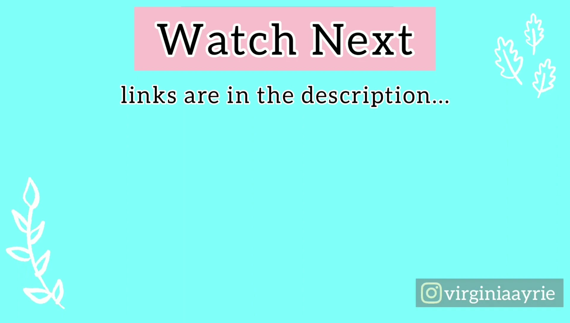 End screen of the video