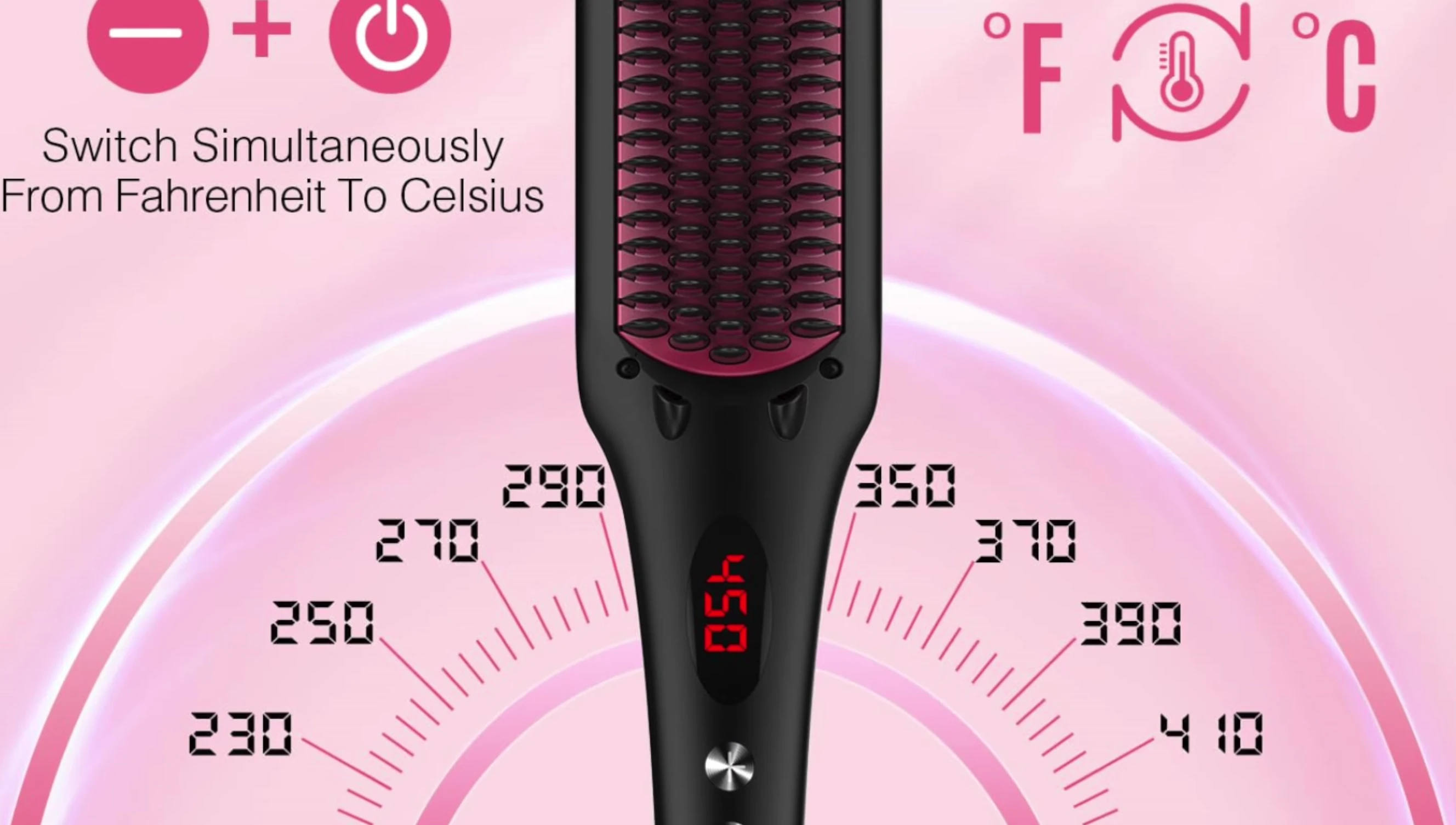 The Miro brush in action on curly hair