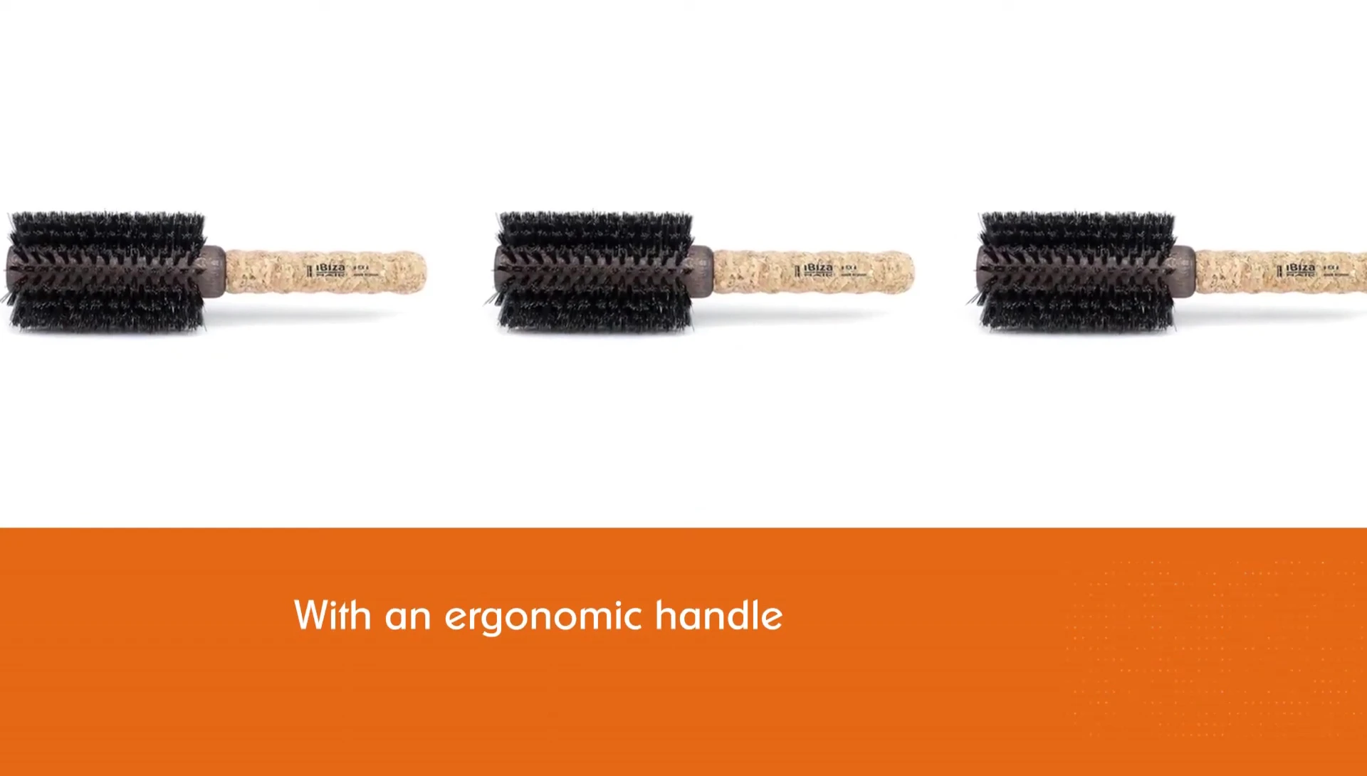 Highlighting the brush's ergonomic handle