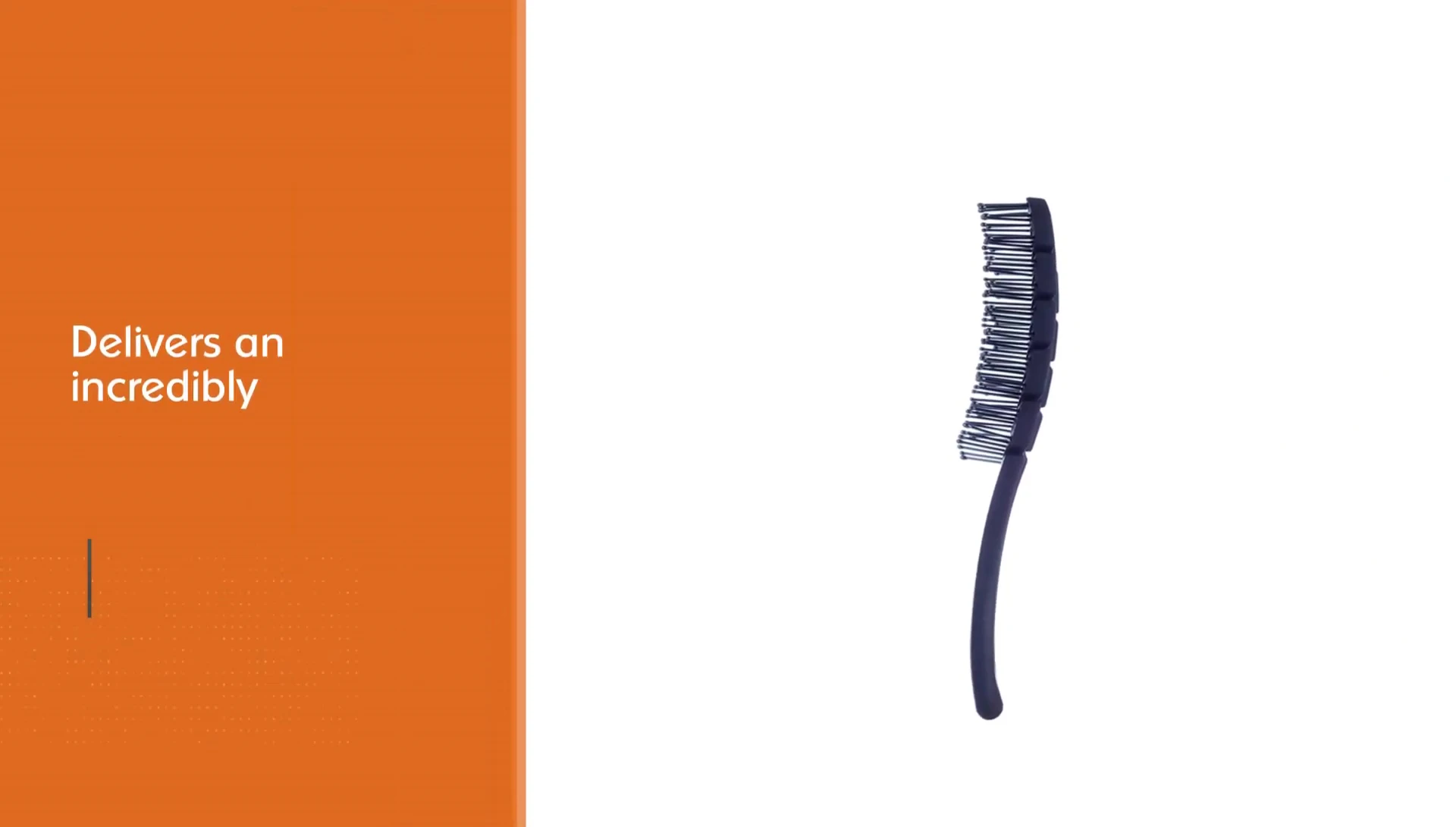 Demonstrating the flexibility of the brush