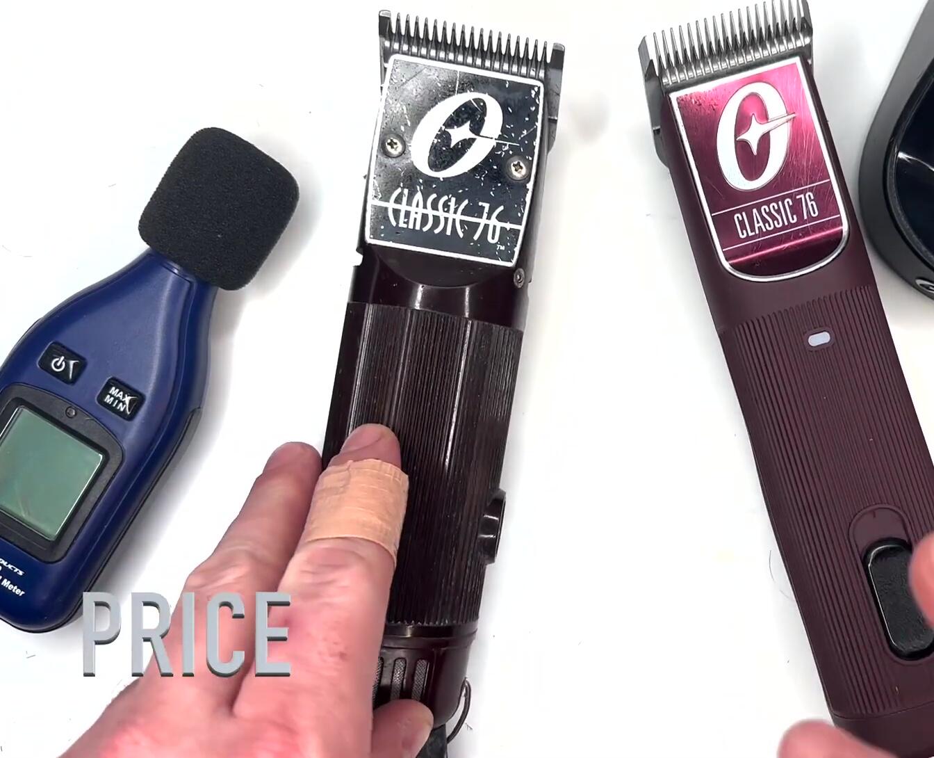 Amazon pricing comparison for the corded and cordless Oster Classic 76.