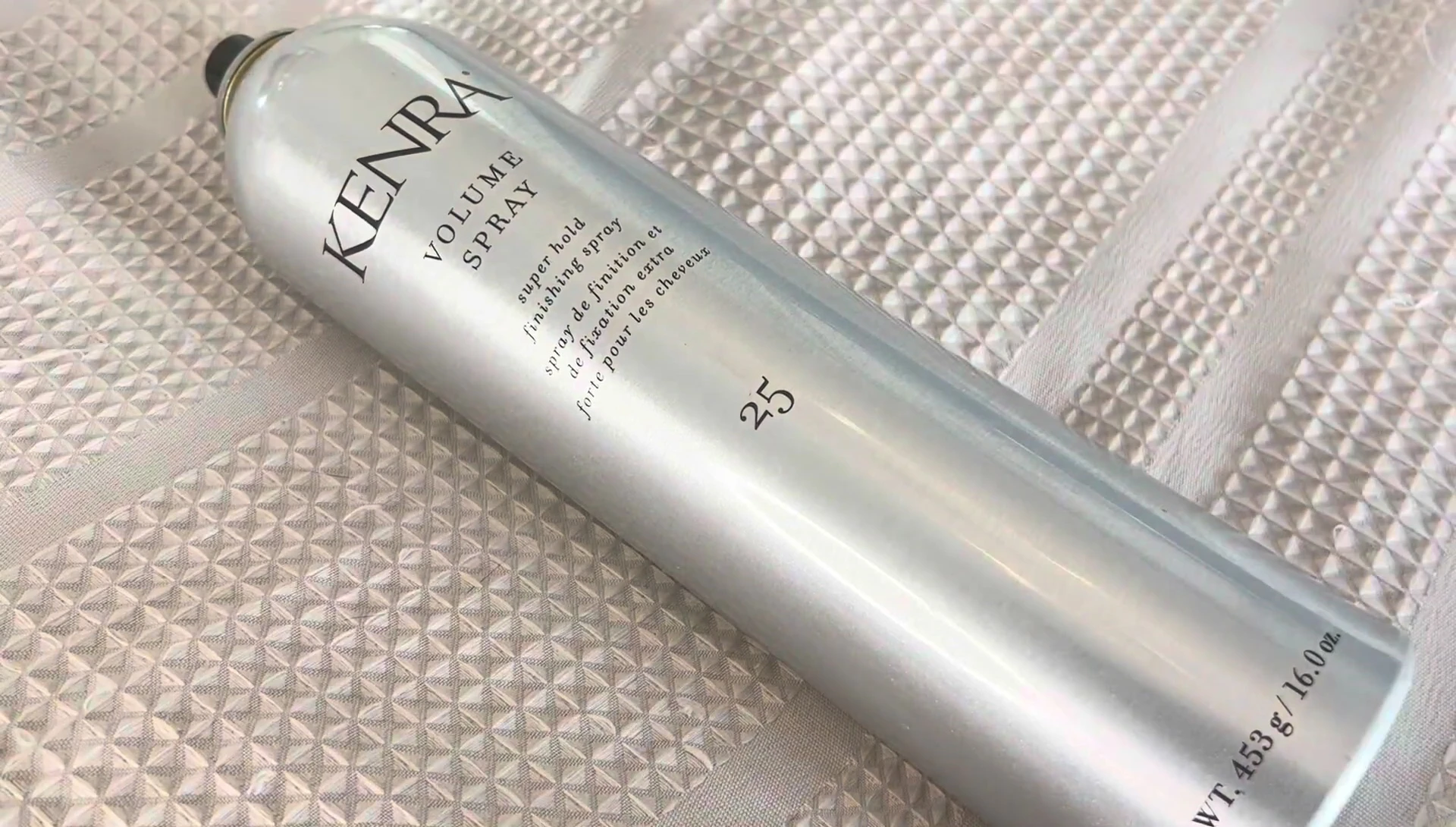 Image showing hair styled with the spray, highlighting the lack of residue.