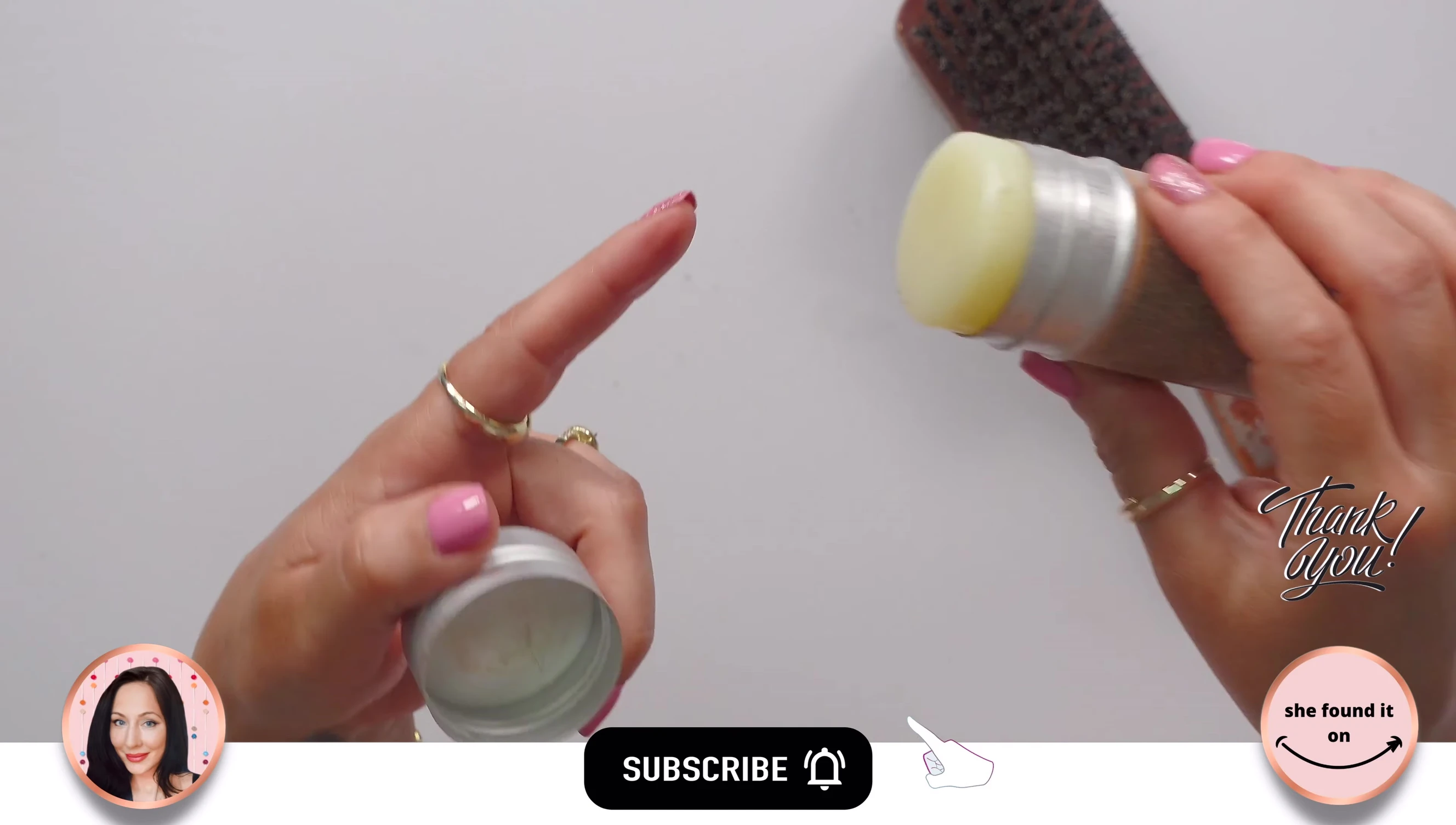 Speaker demonstrating the use of the wax stick.