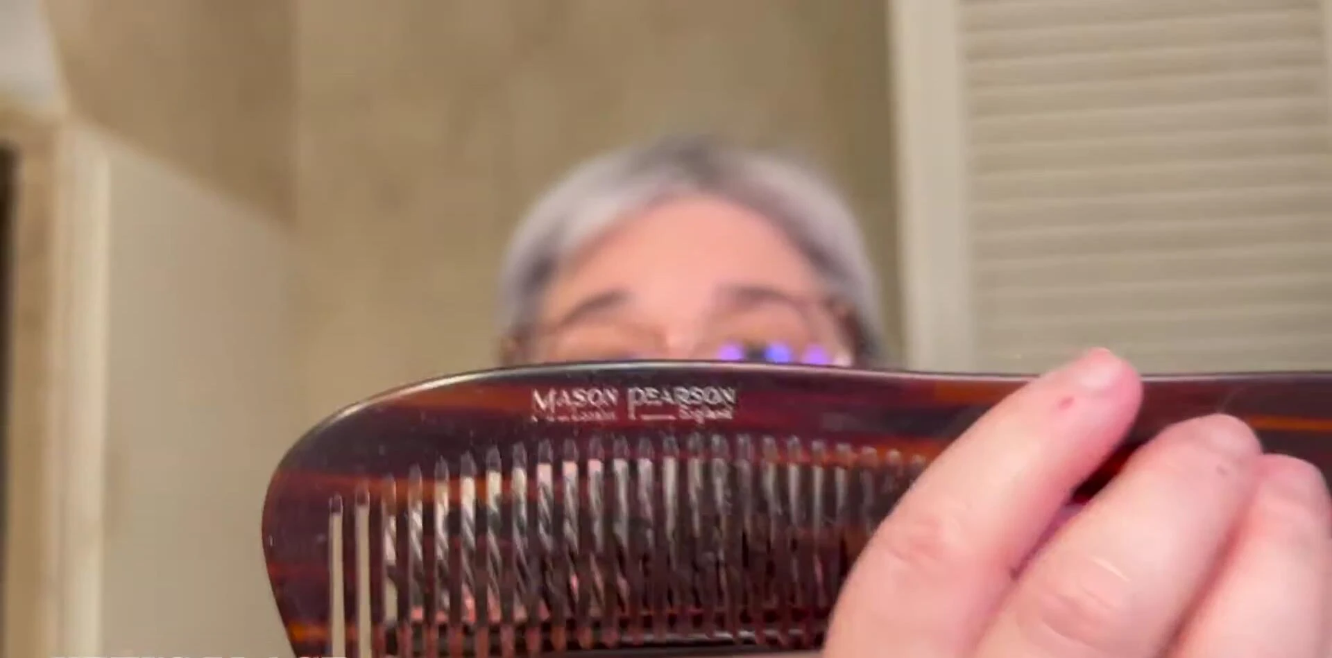 The Mason Pearson comb used for cleaning