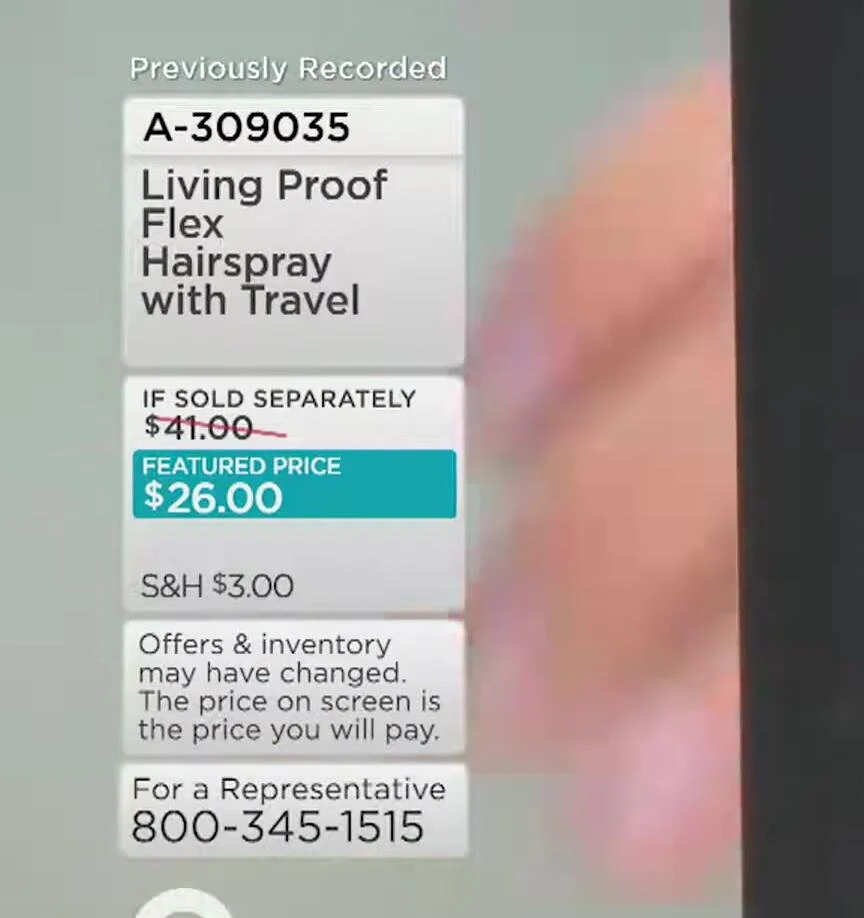The presenter mentioning the use on wet hair.